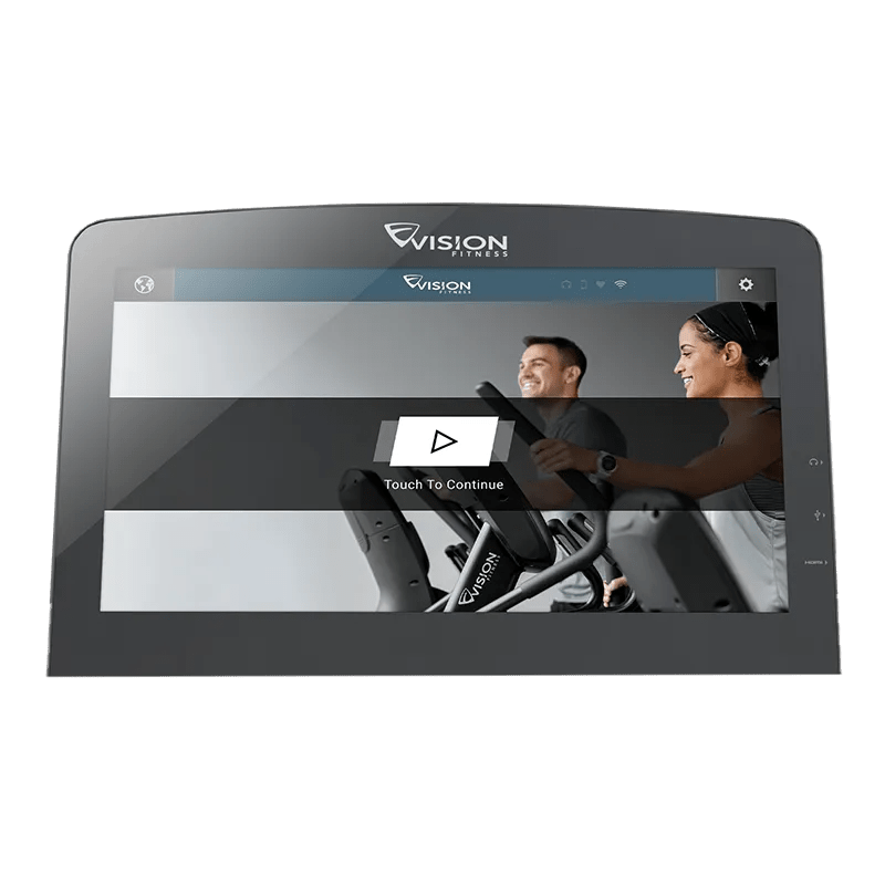 Close-up of the 22" Entertainment Console for treadmills.