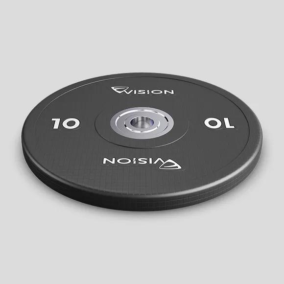 10-pound urethane bumper plate in black.