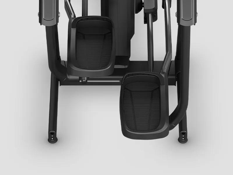 Close-up view of the Summit Suspension Elliptical's pedals.