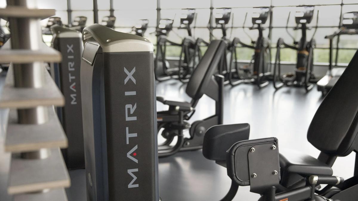 Matrix exercise equipment in a gym