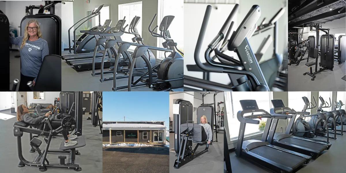 Picture collage of images form the Body Armor gym.