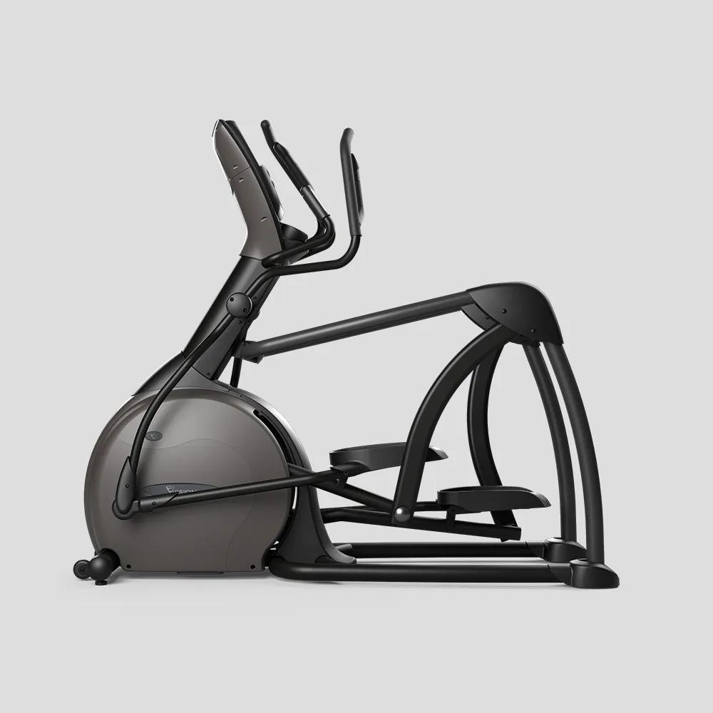 Vision Fitness Ascent Trainer 展示其機架及設計的側視圖。