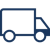 Blue truck icon.