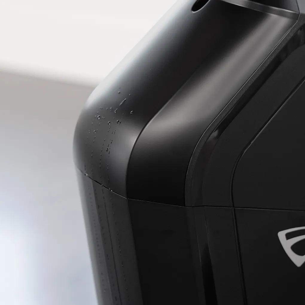Close-up view of the Summit Suspension Elliptical with sweat on its case, protecting its resistance system.