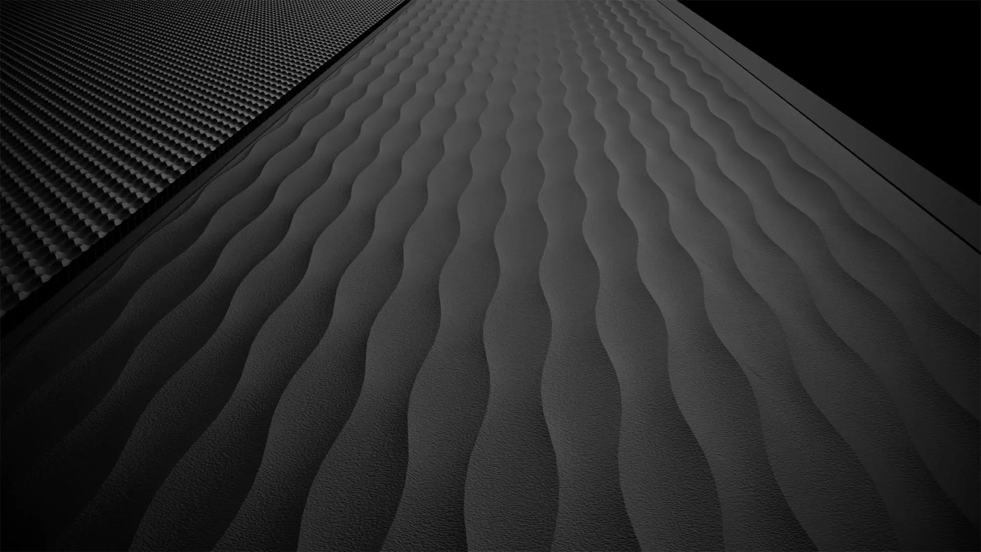 Close-up of Onyx Treadmill's rippled surface.