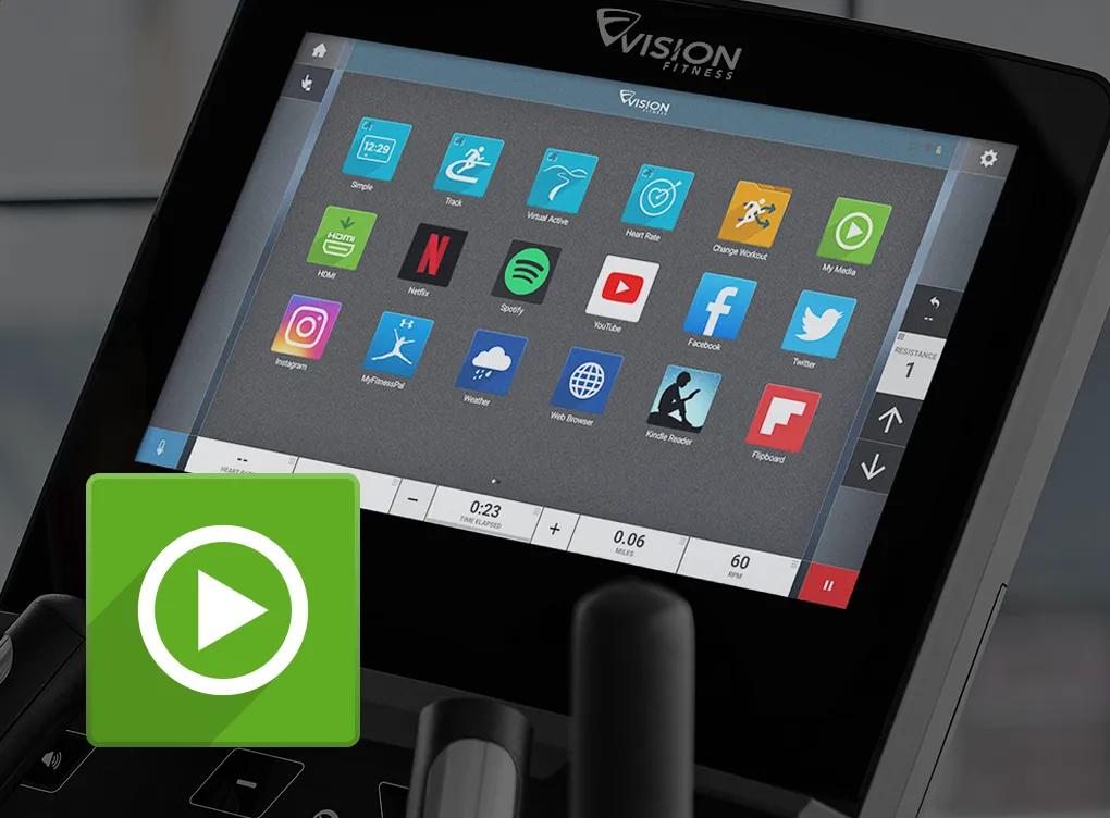 A wide variety of apps on the entertainment console.