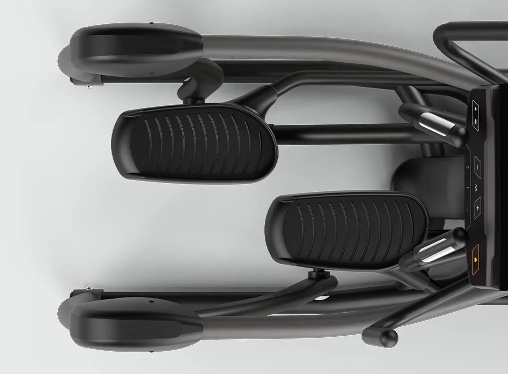Top down view of the S60 Suspension Elliptical, with a focus on the pedals.