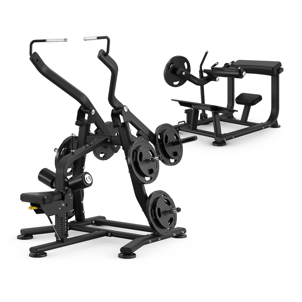 render images of the shoulder press and glute trainer