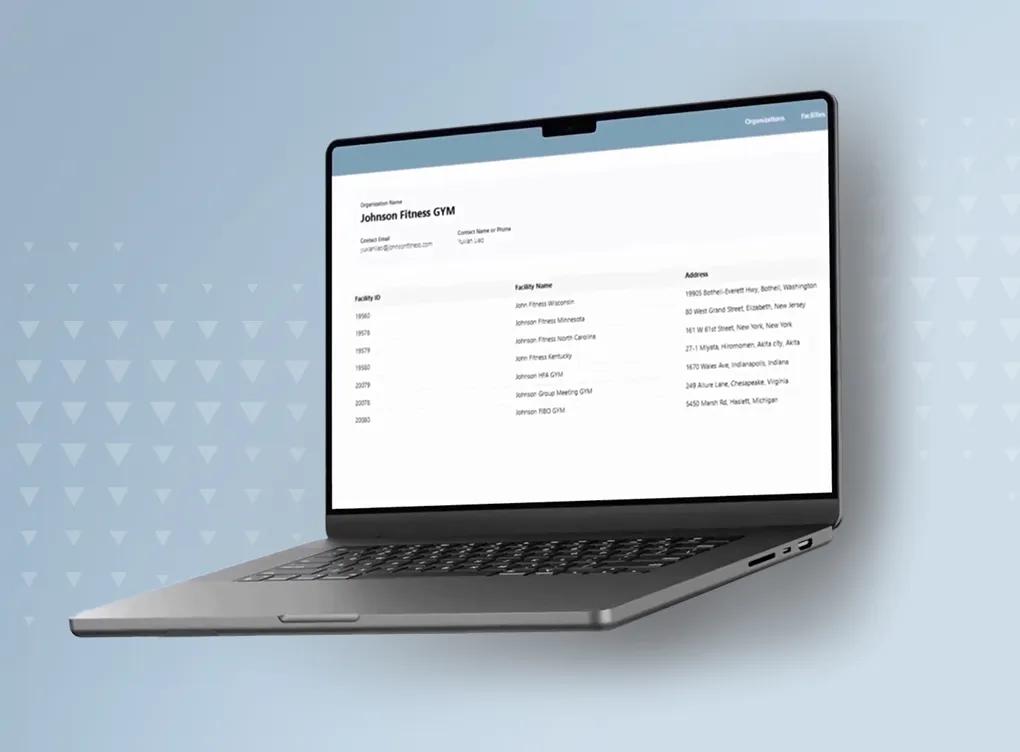 Open laptop displaying the Vision Asset Management System
