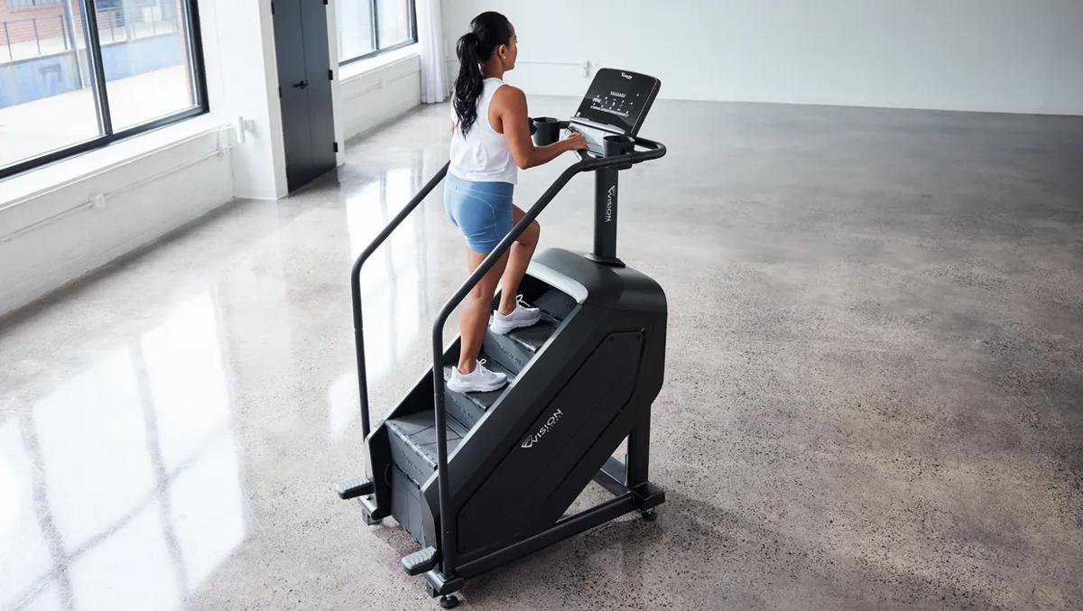Vision Summit Stairclimber against a grey background.