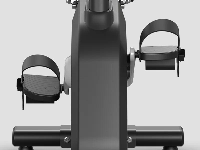 Close-up view of the Summit Recumbent Bike's pedals.