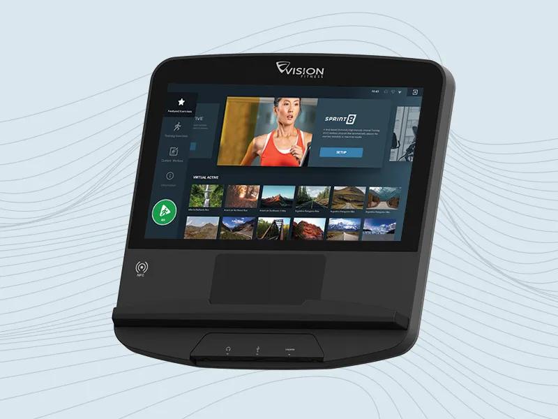 Front face of Vision console with welcome apps