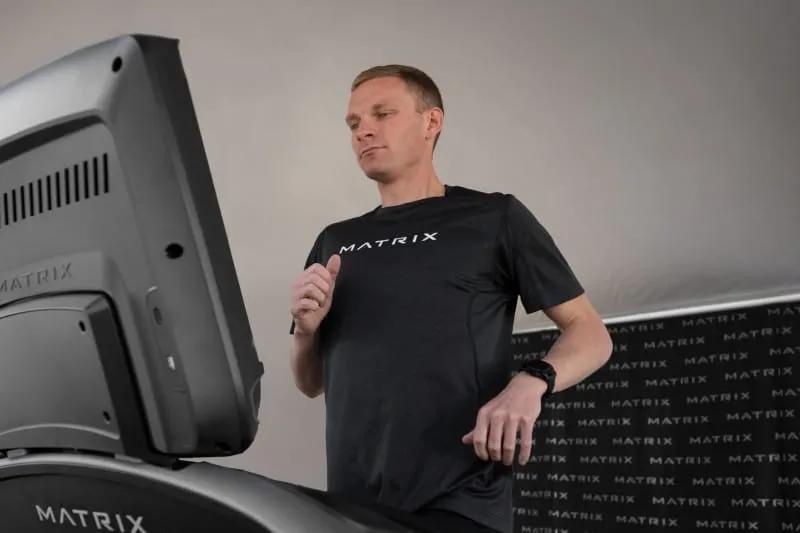 male on treadmill