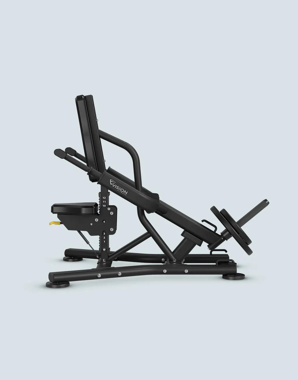 A side view of the Vision Triceps Press showing the solid frame.